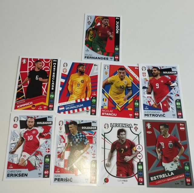9 cromos de fútbol UEFA euro2024 Germany