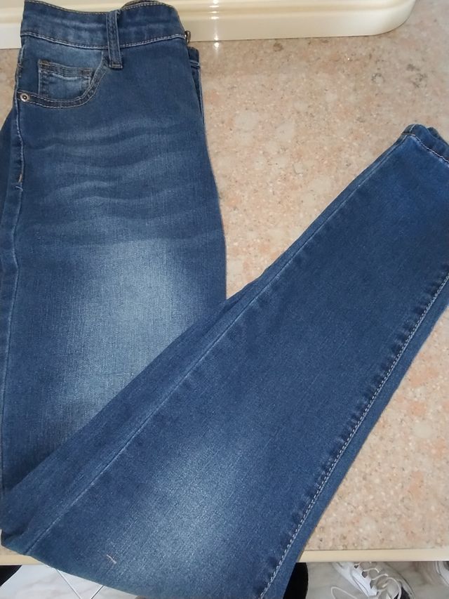 Jeans vita alta blu scuro taglia 36