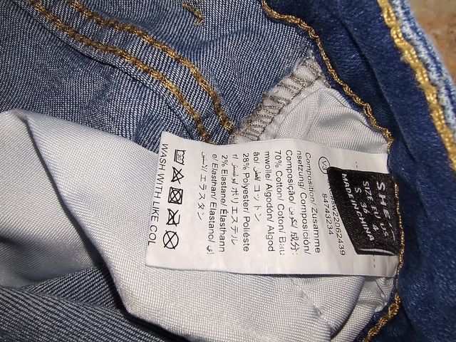 Jeans vita alta blu scuro taglia 36