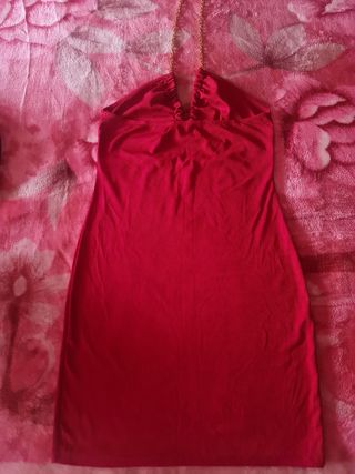 Vestido de verano,burdeos.