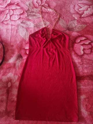 Vestido de verano,burdeos.