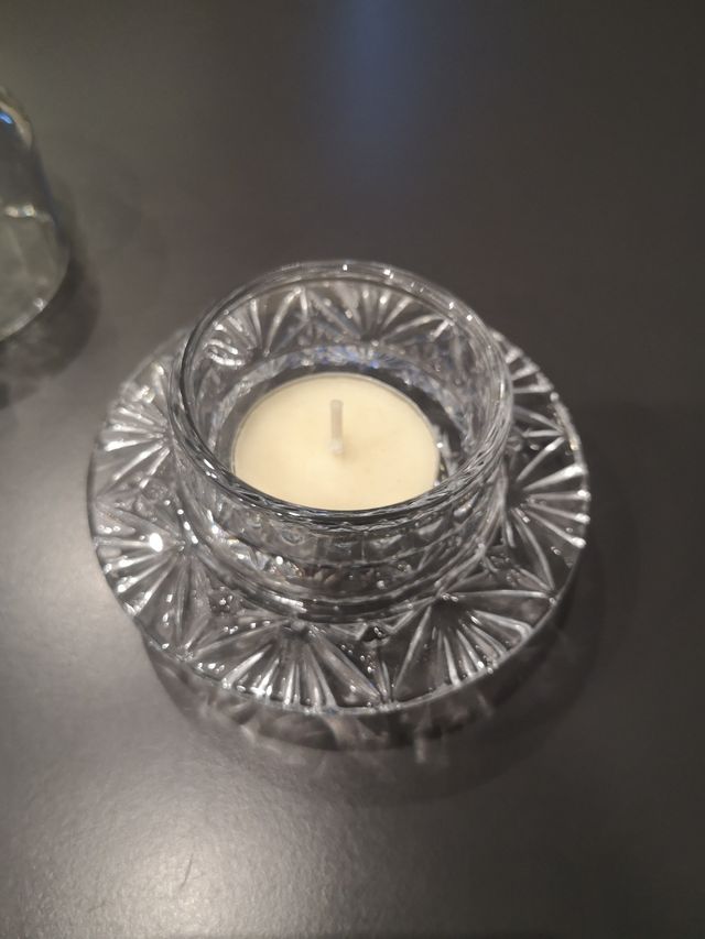 Porta candele in vetro