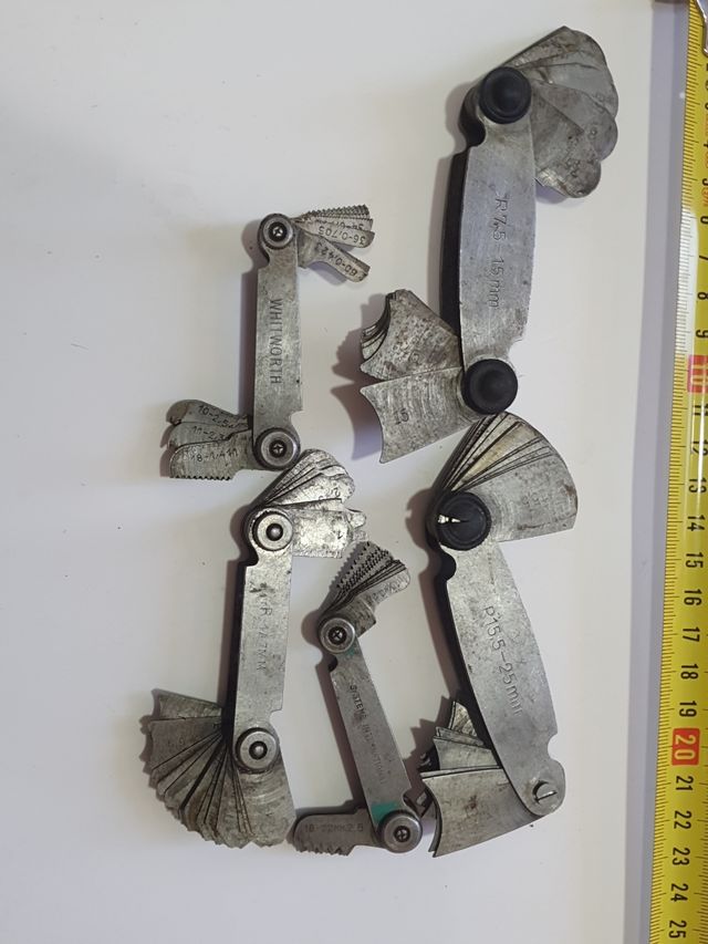 Juego de galgas antiguas whitworth