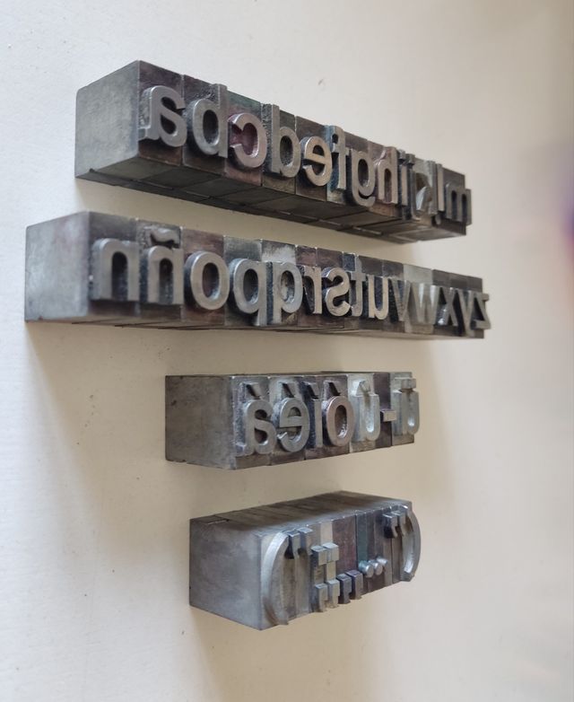 LETTERE TIPOGRAFICHE ABECEDARIO IMPRENTA CORPUS 48