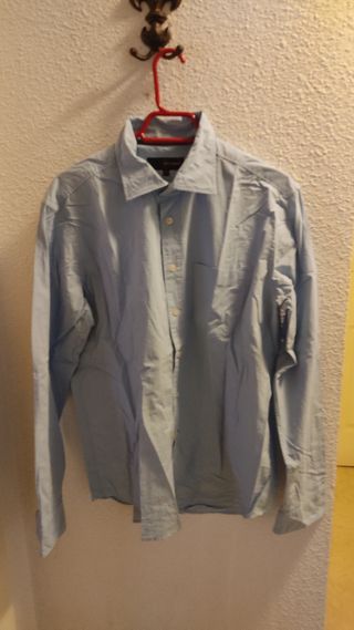 Camisa Azul traje. Hombre. XL