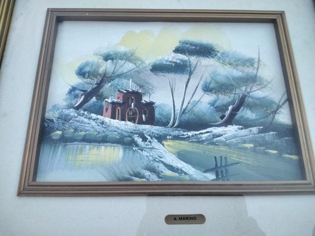 Qadro epoca tela ,olio fatto a mano