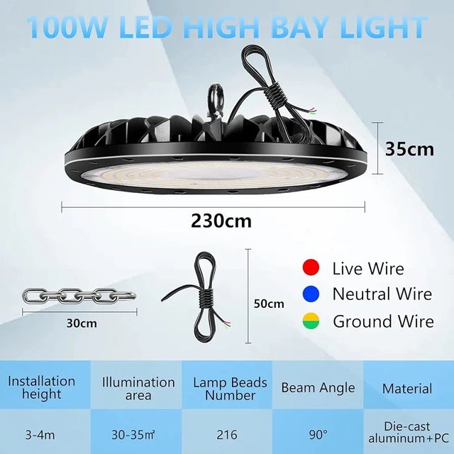 Lámpara UFO Alta Bahía ajustable