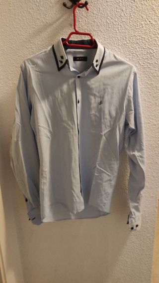 Camisa Azul traje Hombre. Talla S