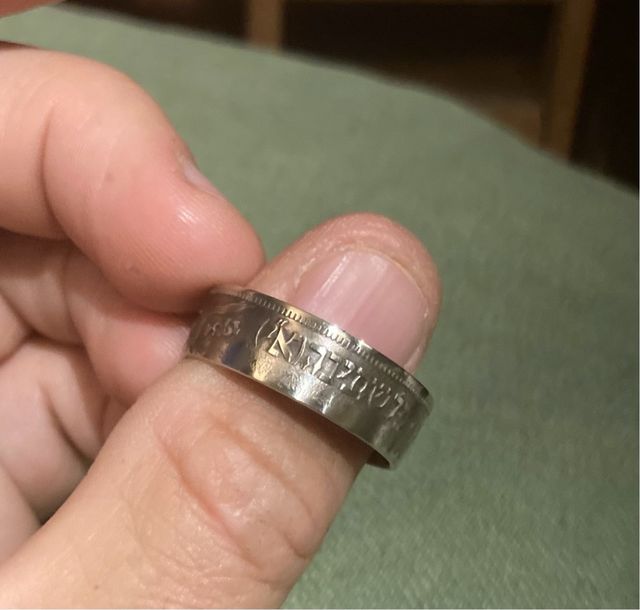 Anello Palestina Realizzato con moneta 1934