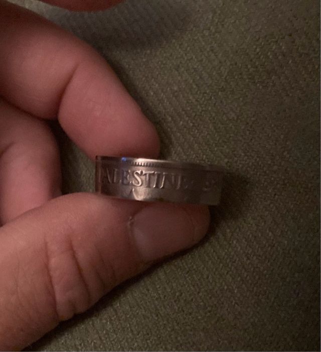 Anello Palestina Realizzato con moneta 1934