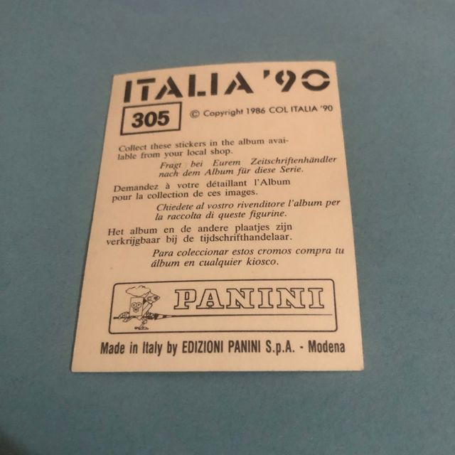 Scudetto Emirati Arabi EAU Panini Italia90