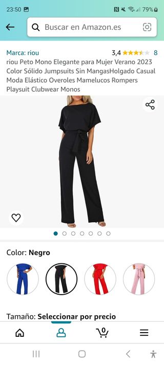 Mono verano elegante negro