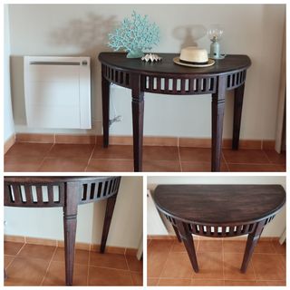 Mesa semicircular de Teca.