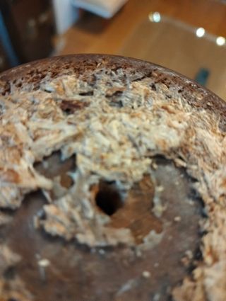 Pie de mesa madera, columna salomonica