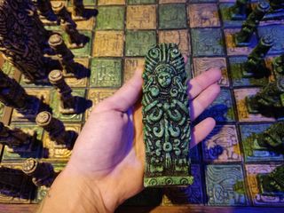 Ajedrez original mejicano maya azteca  vintage 