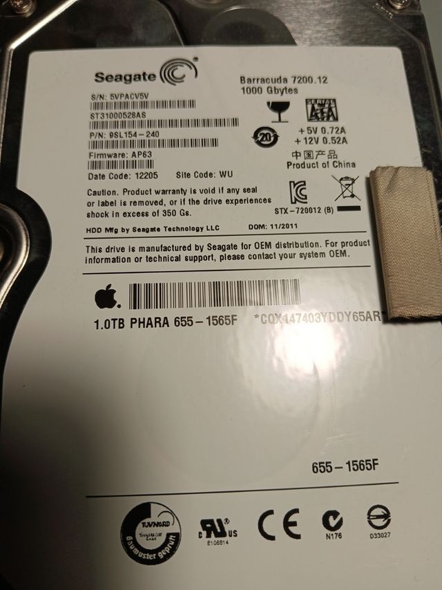 Lote de discos para imac Mac ssd y hdd