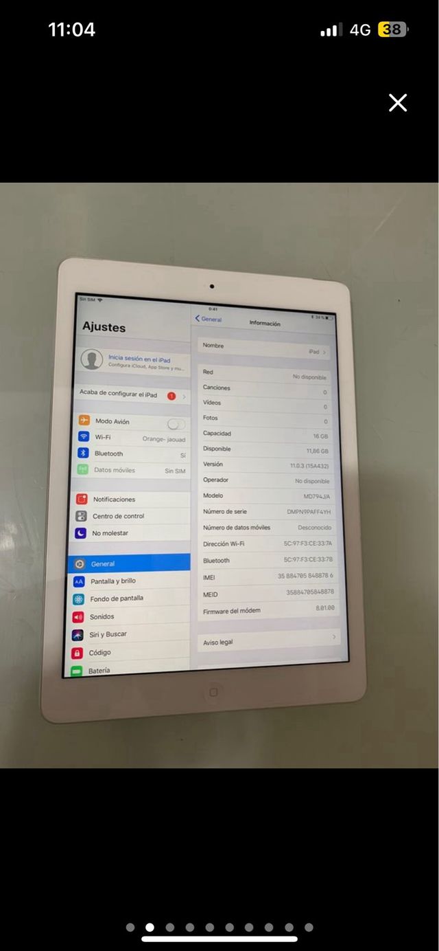 Ipad air 16gb celular