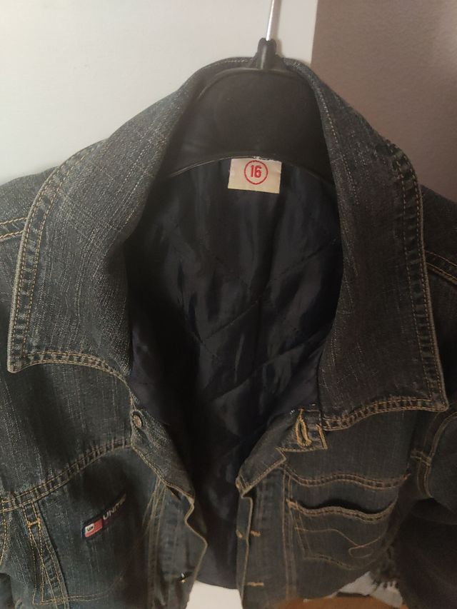 Cazadora vaquera acolchada niño 13-14