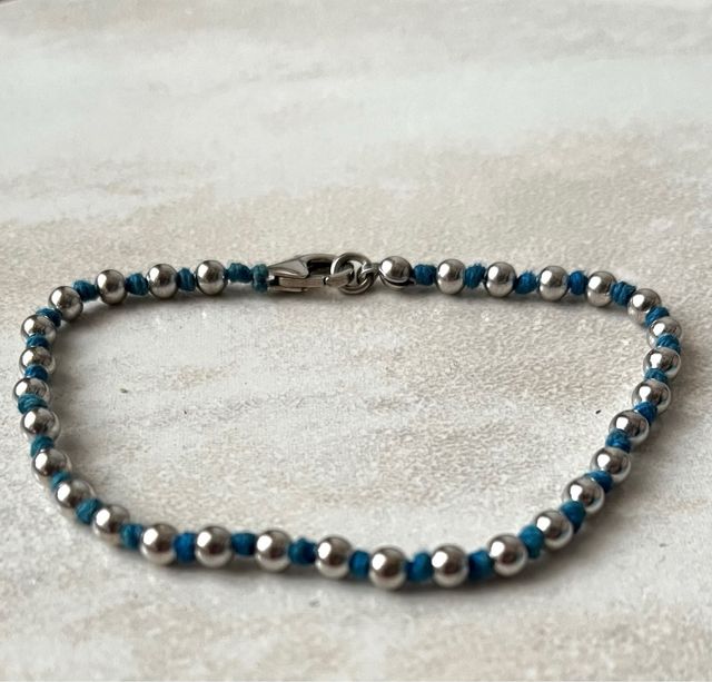 Bracciale argento 925 rodiato a nodi