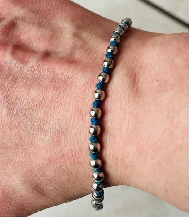 Bracciale argento 925 rodiato a nodi