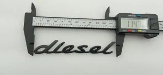 EMBLEMA LETRAS NEGRAS PORSCHE DIESEL 