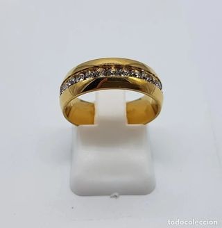 Anillo tipo alianza de caballero