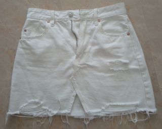 Falda vaquera blanca