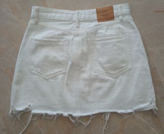 Falda vaquera blanca