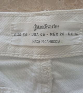 Falda vaquera blanca