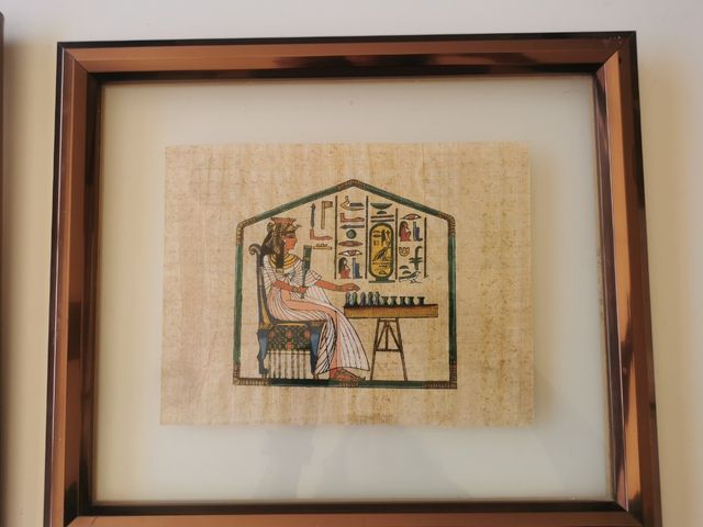 Cuadros de papiro enmarcados