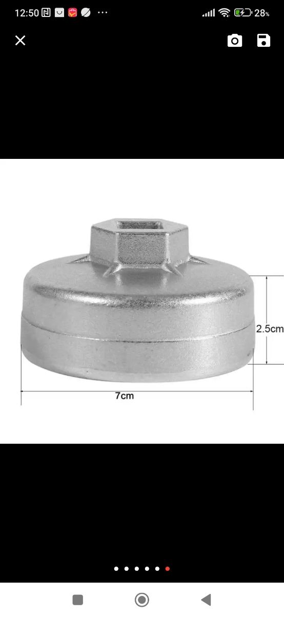 Llave para filtro aceite