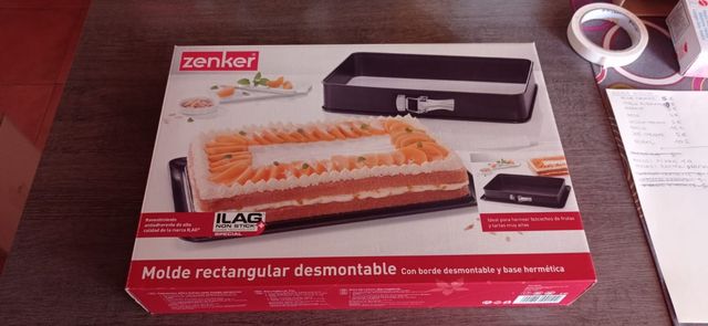 Molde rectangular desmontable con base