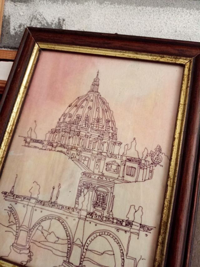 Quadro paesaggio Roma