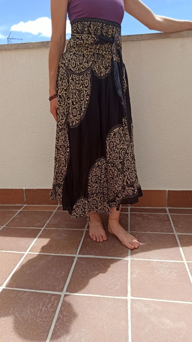 Falda hippie mandala larga