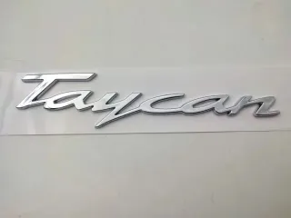 Emblema PORSCHE TAYCAN plata 