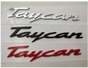 Emblema PORSCHE TAYCAN plata 