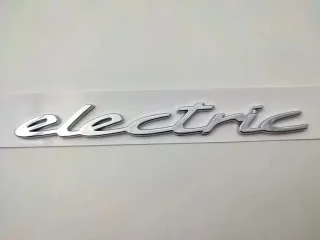 Emblema PORSCHE ELECTRIC plata 
