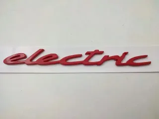 Emblema PORSCHE ELECTRIC rojo 