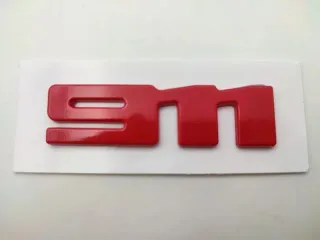 Emblema PORSCHE 9M rojo 