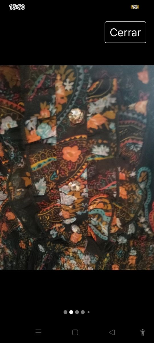 Precioso vestido seda con botones fora