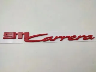 Emblema PORSCHE 9M Carrera rojo
