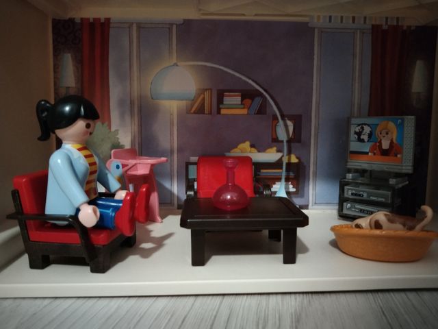 Casita Playmobil con mobiliario y acce