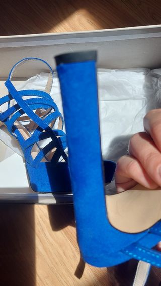 Sandalias de tacón de mango