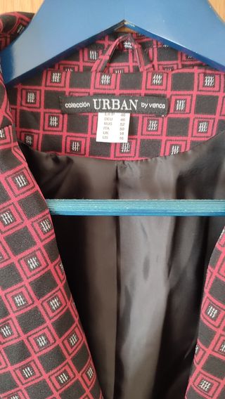 Americana de estampada de cuadradados