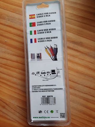 Cable USB 3 RCA Audio VIDEO nuevo