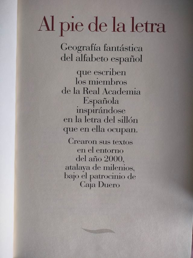 Al pie de la letra