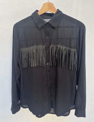 Camisa negra chica talla l