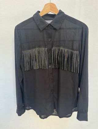 Camisa negra chica talla l