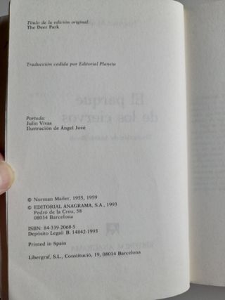 "El parque de los ciervos" de Norman Mailer