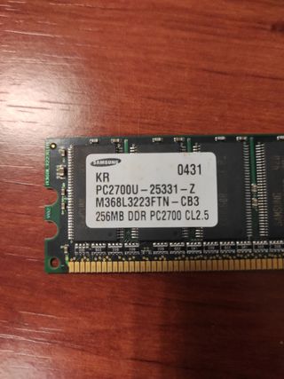 Memoria RAM 256Mb Samsung 